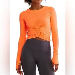 FP Movement by Free People  movement active wear Orange long Sleeve Top